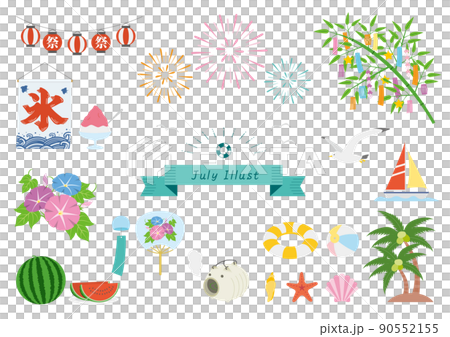 7月イラスト_セット_カラー 7月イラスト_セット_カラー 90552155
