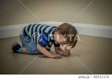 Crying baby falls down on floor. domestic violence. family problems. Stressed child. Domestic Family violence and aggression concept violence. concept for bullying, depression stress Crying baby falls down on floor. domestic violence. family problems. Stressed child. Domestic Family violence and aggression concept violence. concept for bullying, depression stress 90552170