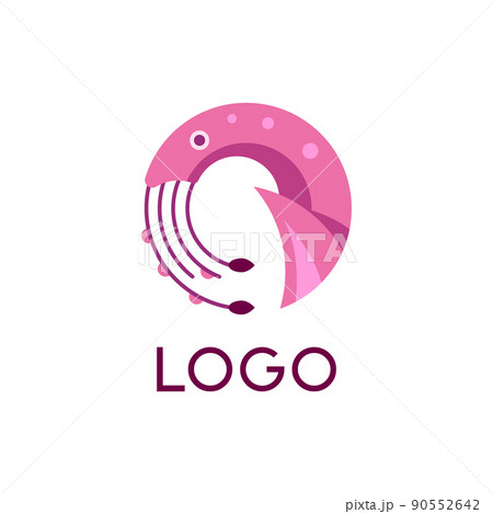 Squid logo design, vector icon or clipart. Squid logo design, vector icon or clipart. 90552642