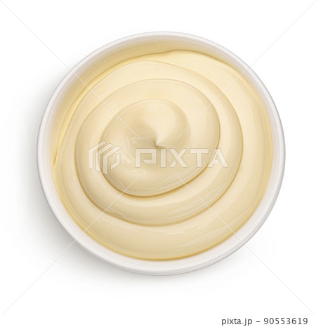 Mayonnaise sauce isolated on white background Mayonnaise sauce isolated on white background 90553619