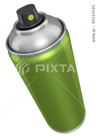 Can of spray paint isolated on white background. Spray bottle and dispenser 90554585