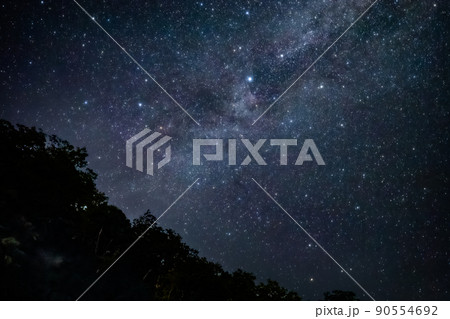 夏の星空と天の川 90554692