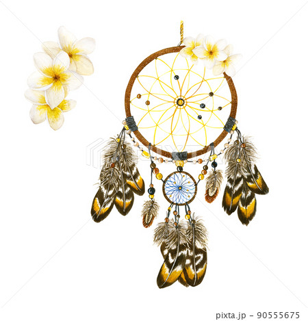 Dreamcatcher Isolated Watercolor Decoration On のイラスト素材