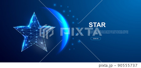 Star 3d polygonal symbol for landing page template. Low poly Feedback illustration for promo banner design. Rating design illustration concept. Star 3d polygonal symbol for landing page template. Low poly Feedback illustration for promo banner design. Rating design illustration concept. 90555737