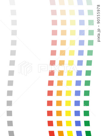 縦ライン波の背景　（背景素材）　カラフル 90555978