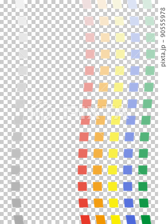 縦ライン波の背景　（背景素材）　カラフル 90555978