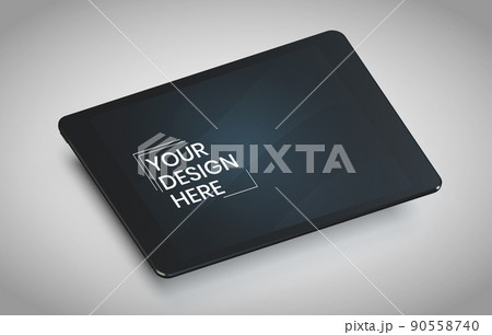 Tablet screen on white background mock up. Tablet modern monitor design. mock up isolated on gray background PSD. Save with clipping path. Tablet screen on white background mock up. Tablet modern monitor design. mock up isolated on gray background PSD. Save with clipping path. 90558740