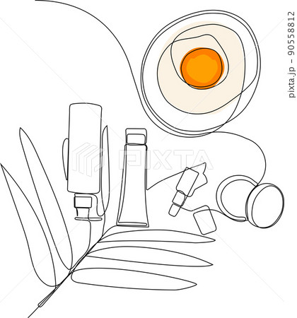Minimal skin care concept natural herbal remedies 90558812
