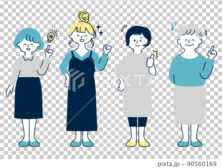 Solution Women of various generations set Solution Women of various generations set 90560169