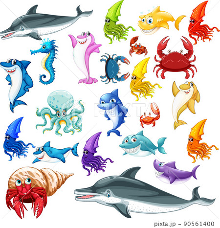Different types of sea animals Different types of sea animals 90561400