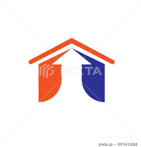 house arrow up  icon vector illustration design 90561888