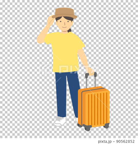 旅行的女人插畫素材 旅行的女人插畫素材 90562852