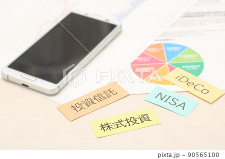 NISA、iDeCOでの資産運用イメージ 90565100