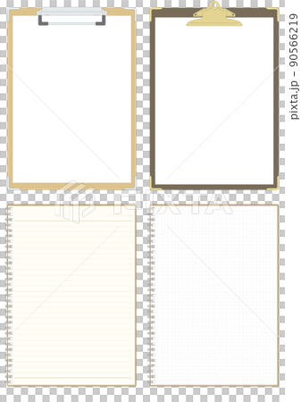 Binder clipboard notebook notebook A4 size vertical illustration set Binder clipboard notebook notebook A4 size vertical illustration set 90566219