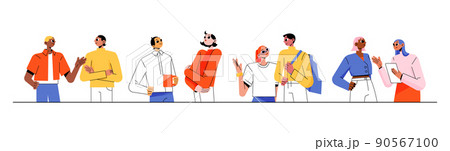 Diverse people talk together 90567100