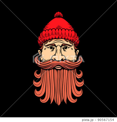 Illustration of lumberjack head in engraving style. Design element for logo, label, emblem, sign, badge. Vector illustration Illustration of lumberjack head in engraving style. Design element for logo, label, emblem, sign, badge. Vector illustration 90567154