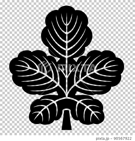 保科氏の家紋　立梶の葉 90567922