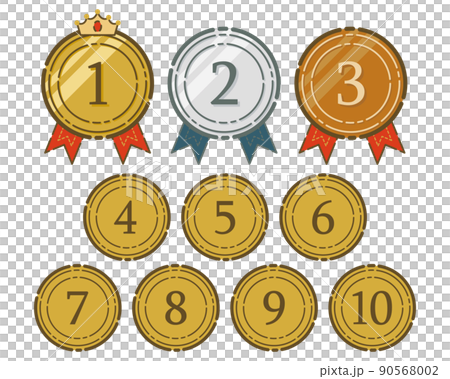 復古可愛獎牌套裝-金、銀、銅 90568002