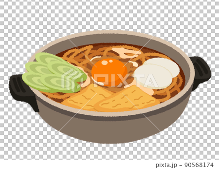 味噌煮込みうどんのイラストのイラスト素材 [90568174] - PIXTA