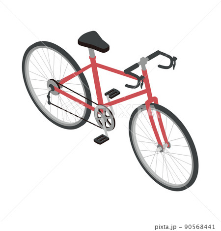 自転車（ロードバイク）のアイソメトリックイラスト 90568441