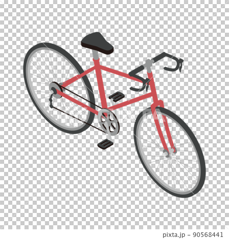 自転車（ロードバイク）のアイソメトリックイラスト 90568441