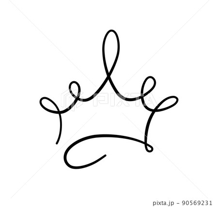 Hand drawn doodle crown. King crown sketch. Majestic tiara. King and queen royal diadem. Vector illustration isolated in doodle style on white background Hand drawn doodle crown. King crown sketch. Majestic tiara. King and queen royal diadem. Vector illustration isolated in doodle style on white background 90569231