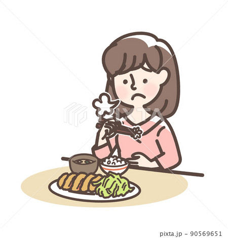 食欲不振の女性 90569651