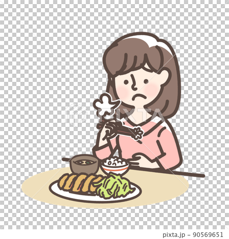 食欲不振の女性 90569651
