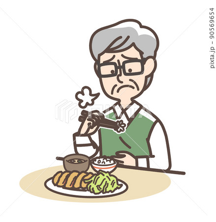 食欲不振のおじいさん 90569654