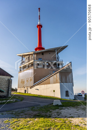 TV transmitter tower at the top of Lysa Mountain TV transmitter tower at the top of Lysa Mountain 90570668