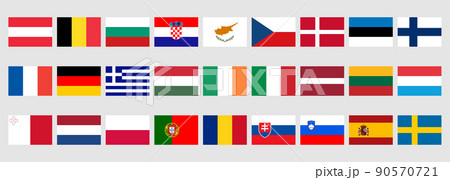 National flags of EU members 90570721