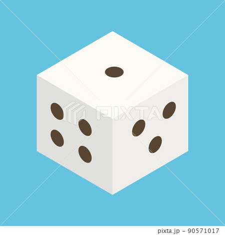 Playing dice isolated on white background. Flat vector isometric illustration. 90571017