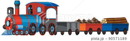 Steam locomotive train vintage style 90571189