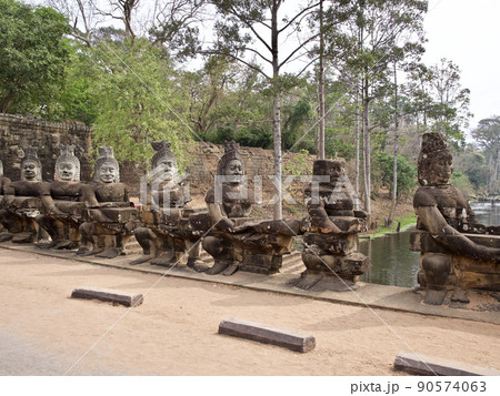 Architecture of ancient temple complex Angkor, Siem Reap Architecture of ancient temple complex Angkor, Siem Reap 90574063