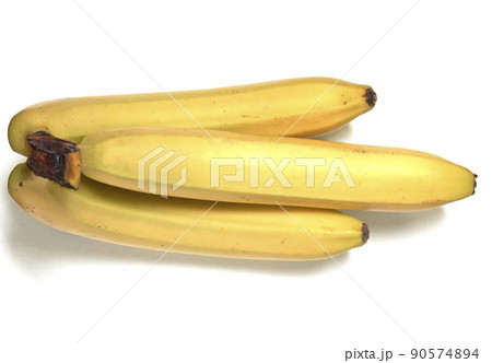 Bunch of ripe yellow bananas on white background. Bunch of ripe yellow bananas on white background. 90574894