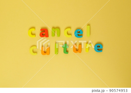 Cancel cultural symbol. Business and cancel cultural concept, copy space. Cancel cultural symbol. Business and cancel cultural concept, copy space. 90574953