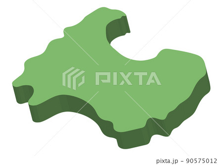 立体的な富山県 90575012