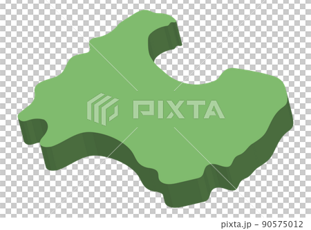 立体的な富山県 90575012