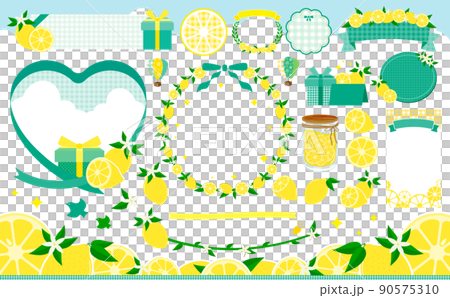 Summer lemon frameset without letters ver 90575310