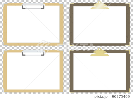 Binder clipboard A4 size horizontal illustration set 90575409