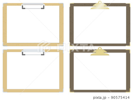 バインダー クリップボード B5判ヨコ イラストセットのイラスト素材