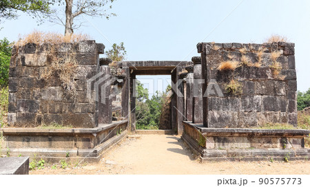 The Ruin Fortifications and Entrance of Kavaledurga Fort, Shimoga, Karnataka, India 90575773