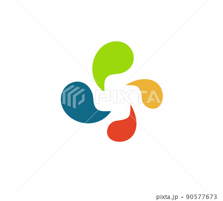 Abstract fan icon, colorful logo for medicine, and eco-technology. Logotype for ventilator or cooler, pharmacy or ambulance, energy turbine or air conditioner. Vector illustration Abstract fan icon, colorful logo for medicine, and eco-technology. Logotype for ventilator or cooler, pharmacy or ambulance, energy turbine or air conditioner. Vector illustration 90577673