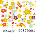 パターン　北欧調　花模様 90579001