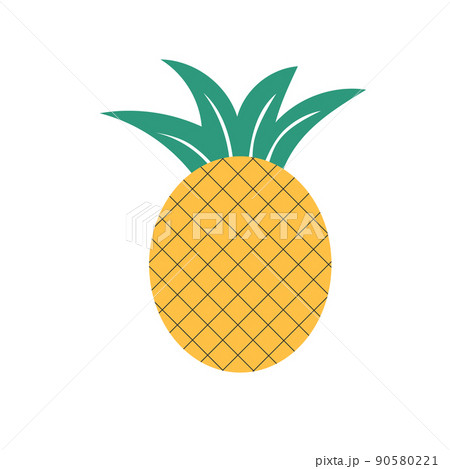 Modern vector pineapple illustration. Pineapple icon. Hand drawn design style. Modern vector pineapple illustration. Pineapple icon. Hand drawn design style. 90580221