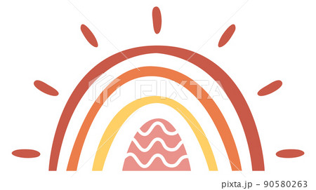 Decorative color arch in scandinavian style. Childish rainbow Decorative color arch in scandinavian style. Childish rainbow 90580263