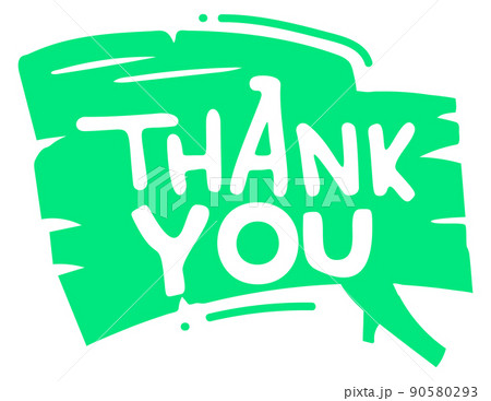 Thank you message in hand drawn comic bubble style 90580293