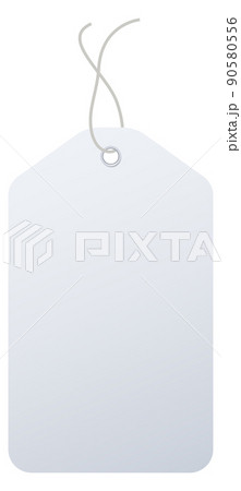 Price tag mockup. Blank white store label 90580556