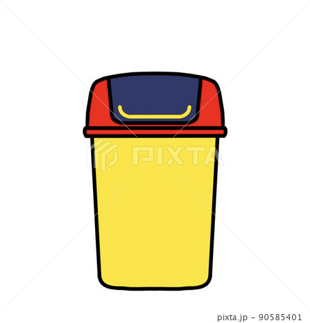 赤青黄のゴミ箱イラスト01 90585401