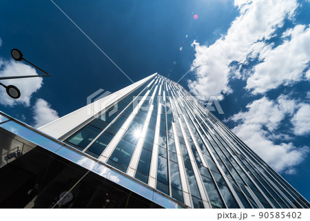 Saint - Josse, Brussels Capital Region - Belgium - View of the Astro tower with blue sky, with the Actiris and VDAB job offices Saint - Josse, Brussels Capital Region - Belgium - View of the Astro tower with blue sky, with the Actiris and VDAB job offices 90585402